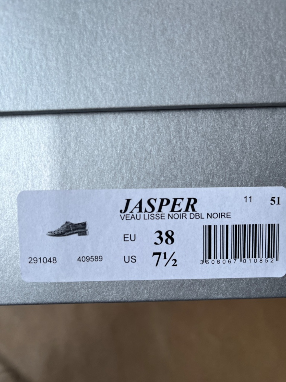 Robert Clergerie Paris JASPER black leather oxford perforated upper EU38 - Picture 10 of 10